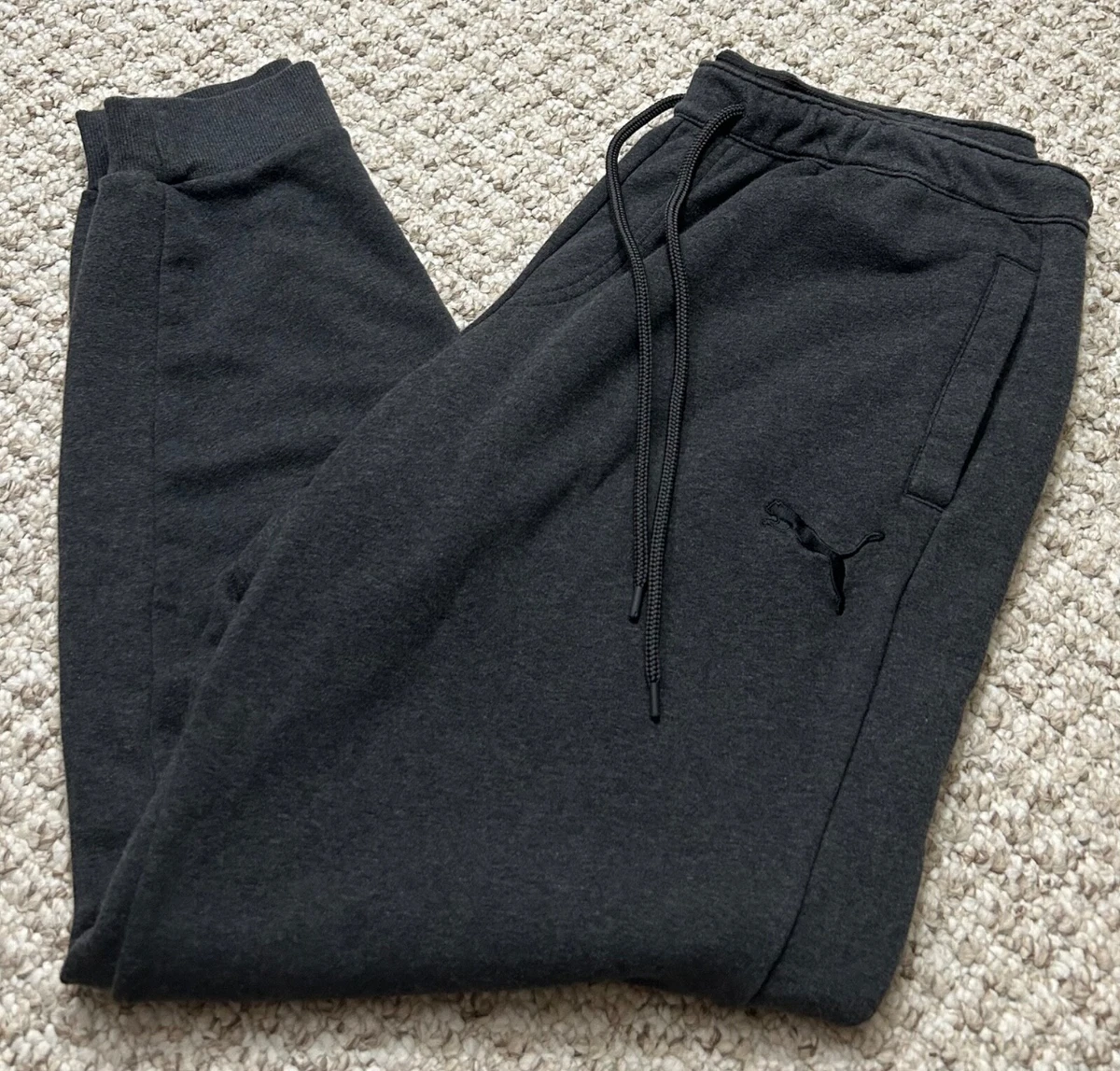 Puma tapered fleece store pants mens