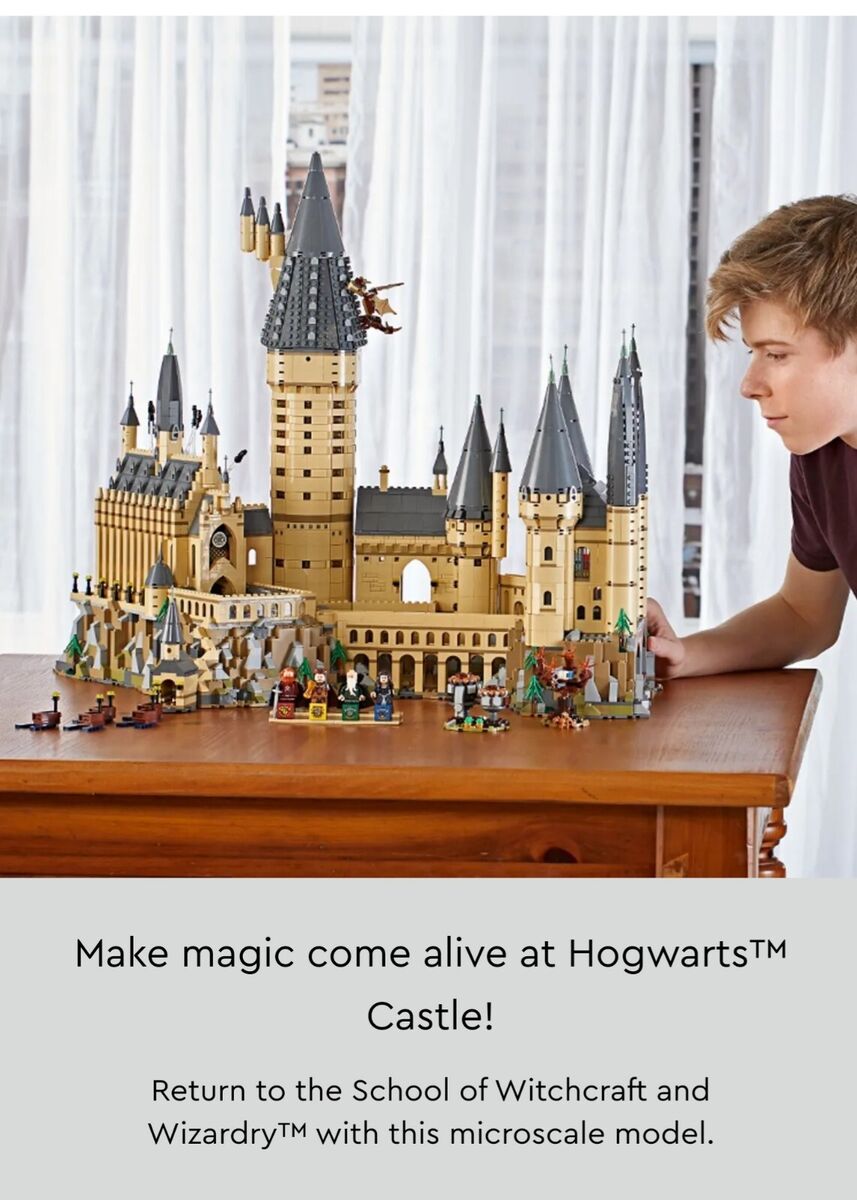 LEGO Harry Potter Hogwarts Castle 71043 Building Set - Model Kit with  Minifigures, Featuring Wand, Boats, and Spider Figure, Gryffindor and  Hufflepuff