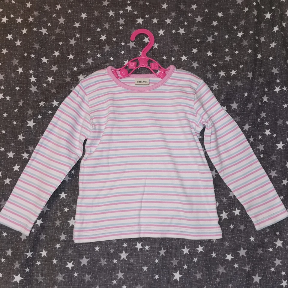 Cherokee Girl's Top Pink Cotton Long Sleeve Size 3-4 years - Image 2 of 4