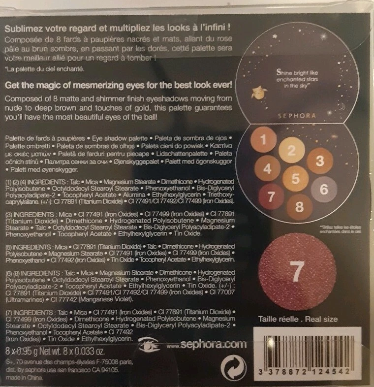 SEPHORA~ ENCHANTED SKY~ Eyeshadow Palette ~ 100%Authentic ~ WITH RECEIPT - Image 3 of 4