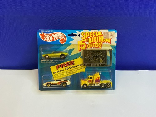 1982 HOT WHEELS MATTEL 1/64 SPECIAL 15TH BIRTHDAY OFFER CAMARO/LONG SHOT/928