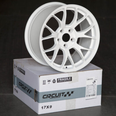CIRCUIT CSF2 17x9 5x114.3 +35 GLOSS WHITE SPUN FORGED WHEELS SET OF 4 LIGHWEIGHT