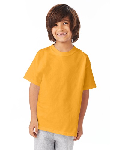 Hanes 54500 Youth Preshrunk Comfort T Shirt Top Tagless Tee Authentic-T T-Shirt - Picture 45 of 114