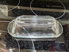 Clear Glass Butter Dish — photo 1