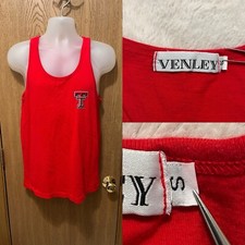 Texas Tech Red Raiders Tank Top Unisex Small Red Venley Brand Double Sided Logo