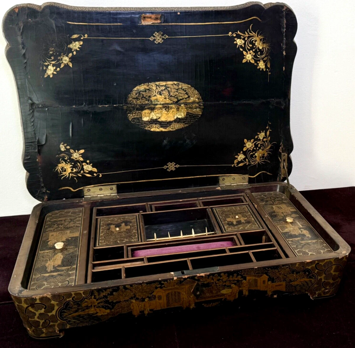 中国漆器盒| eBay