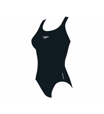 Speedo Essential Medalist Damen Badeanzug schwarz-weiß UK 6/28