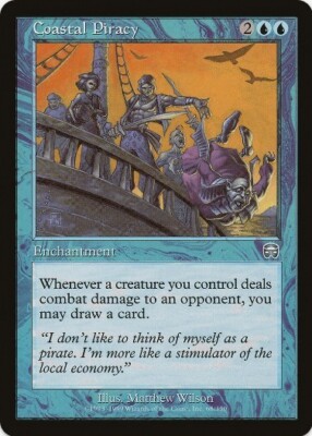 1 x Coastal Piracy - Mercadian Masques - LP - Magic The Gathering - MTG - EOF