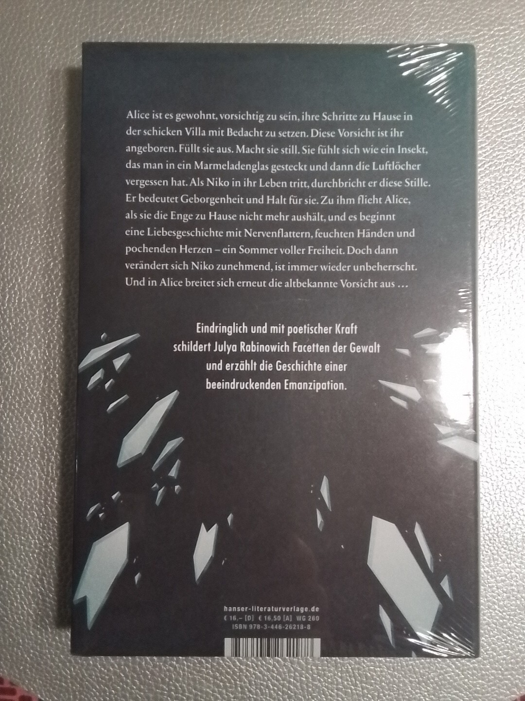 Thumbnail - Julya Rabinowich: Hinter Glas (gebundene Ausgabe, 9783446262188)
