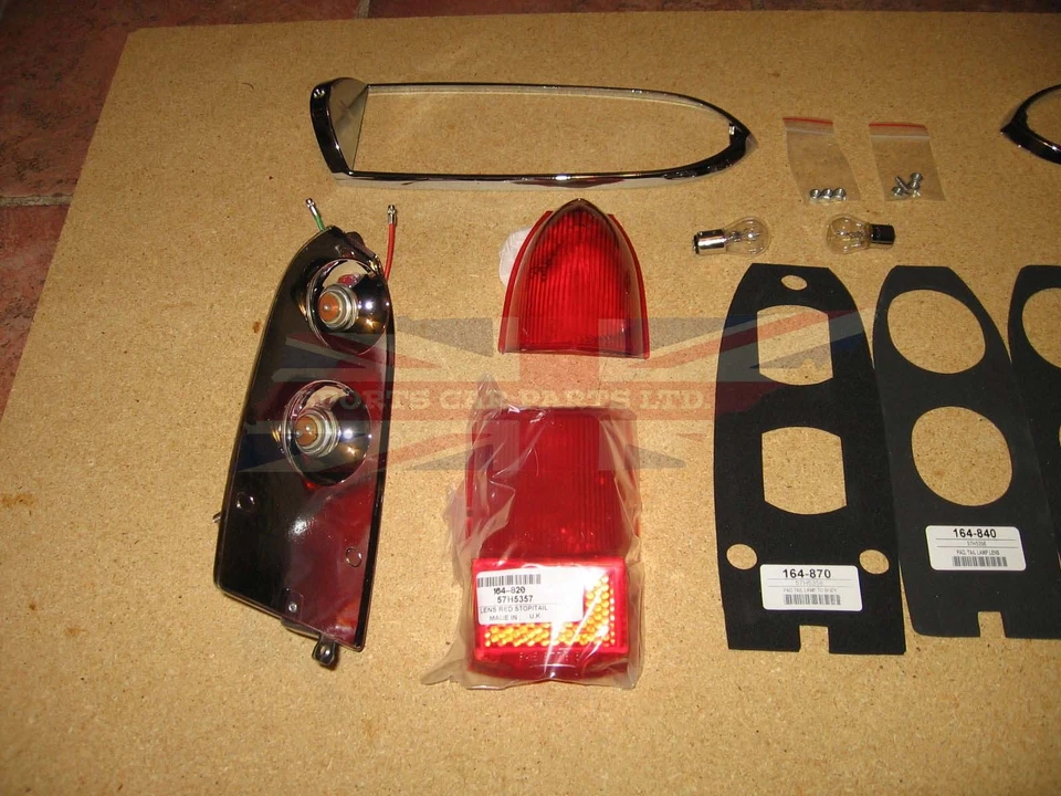 全新一对尾灯停止灯镜头组件 MGB MG Midget 1962 - 1969 — 第 2/3 张图片