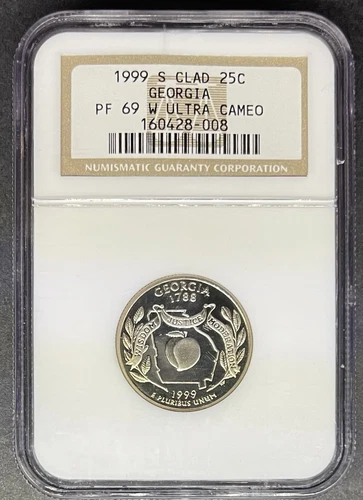 1999-S Clad Proof Georgia Quarter NGC PF-69 W UCAM, Buy 3 Items, Get $5 Off!