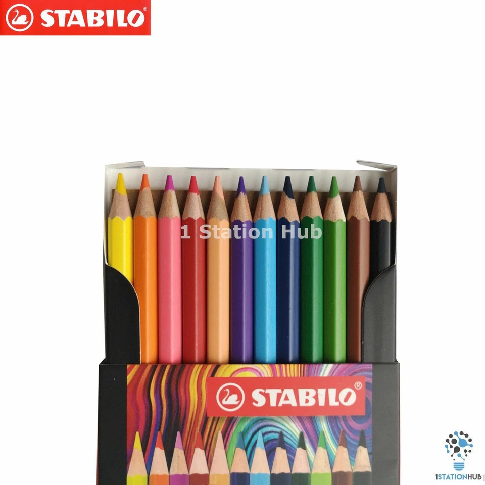 Stabilo Swans Arty Colour Pencils | Arts Craft Students Color Pencil | Hexagonal - Image 3 of 4