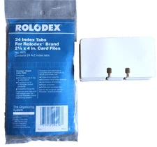 VTG Rolodex 24 A-Z Index Tabs 2.25”x4” With 79 White Blank Card Files #RVG 90s