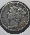 1941 P Philadelphia Mint US Mercury SILVER 10c DIME 0.0723 Tr Oz = 2.25 Grams Ag