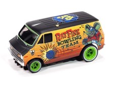 Auto World 4Gear 1977 Dodge Van Rat Fink Bowling Team HO Slot Car SC418 VersionA