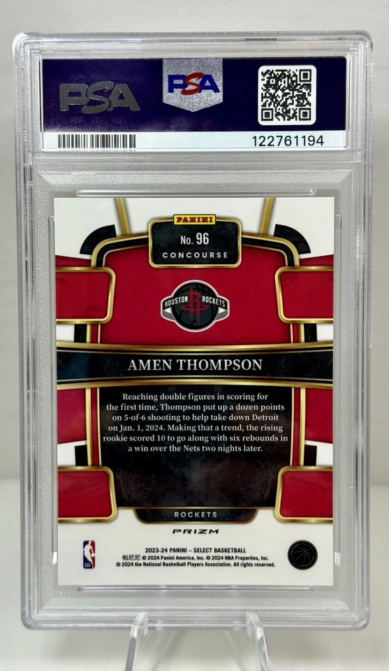 2023 帕尼尼精选 - Amen Thompson Concourse 蓝色破冰 (RC) #96 PSA 10 — 第 2/3 张图片