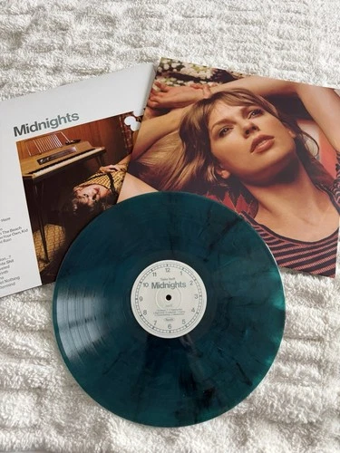 Taylor Swift Midnights Album Jade Green Marbled Vinyl Record