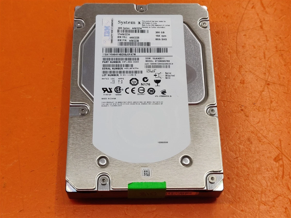 IBM 3.5 in Form Factor Internal 15000 RPM Rotation Speed 300 GB