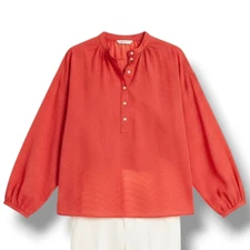 Universal Thread Women’s Orange Balloon Sleeve Oversized Poet Blouse small NWOT
