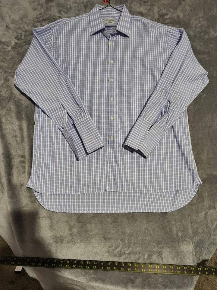 Camisa manga puño francés a cuadros Charles Tyrwhitt Jermyn Street London para hombre 17/37 Foto 4 de 4