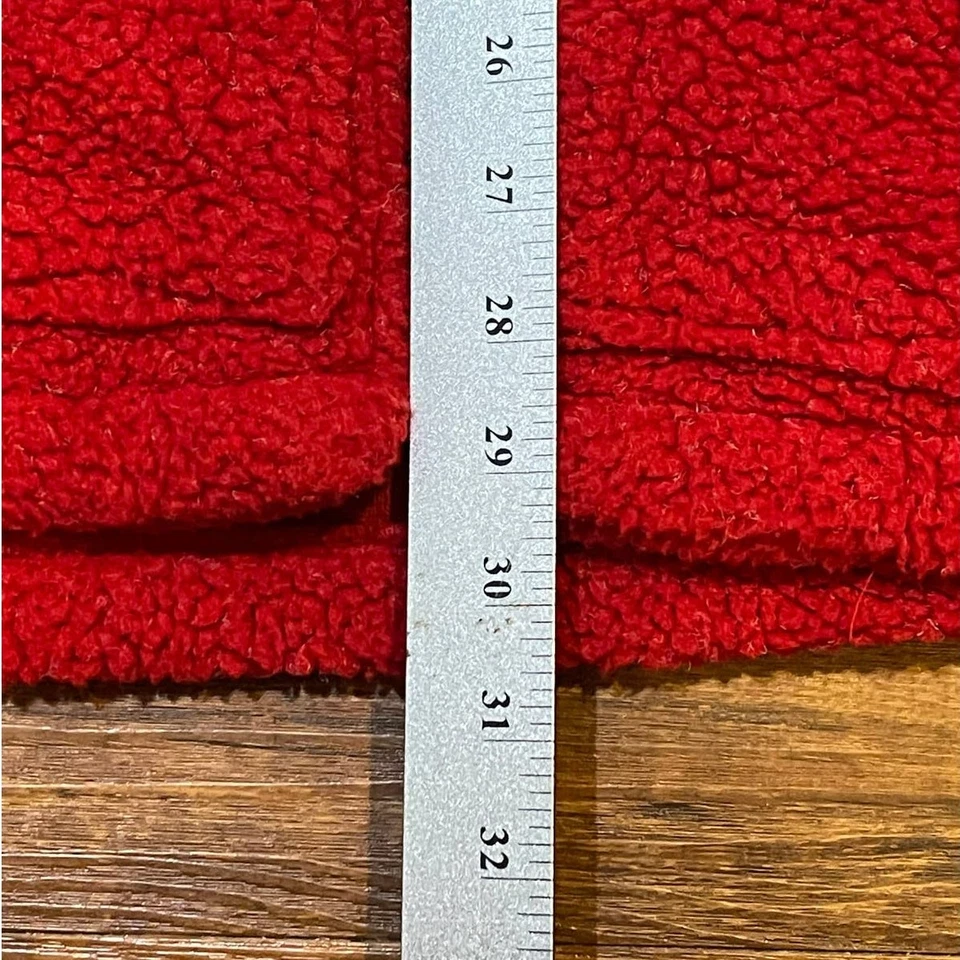 TASHA POLIZZI T.P. Saddleblanket and Co Chaqueta polar roja Bandera XL EE. UU. Hecha Foto 3 de 4