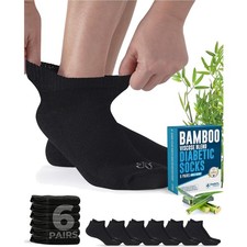 Ankle Diabetic Socks for Women & Men | 6 Pairs | Wide Non Binding Socks