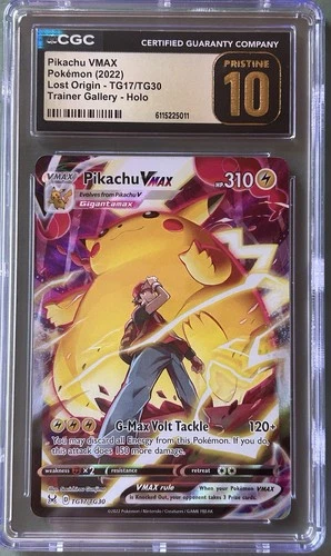 2022 Pokemon Lost Origin #TG17/TG30 Pikachu VMAX CGC 10 PRISTINE LOW POP 121