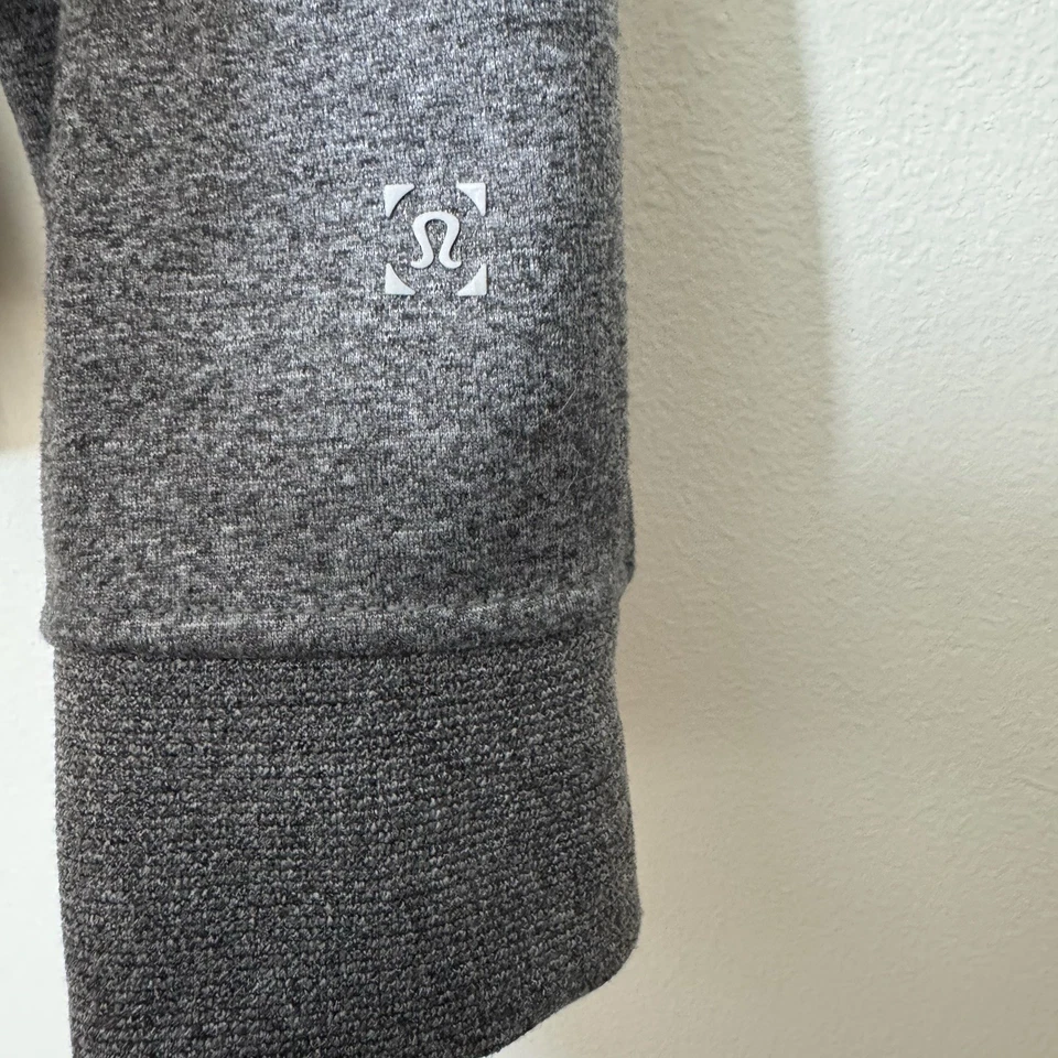 Chaqueta Bomber Lululemon Para Hombre City Sweat Polar Talla L Gris Bolsillos con Cremallera Completa Foto 3 de 4