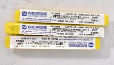 Lot of 3 Morse Cutting Tool Straight Flute Hand Taps High Speed Steel Taper Type