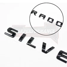 For Silverado 1500 2500/3500HD Door Fender Tailgate Letters Emblem Black Glossy