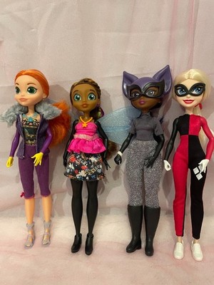 DC 10  Superhero Girls Teen Dolls Harley Queen, Catwoman, Batgirl and Bumble Bee