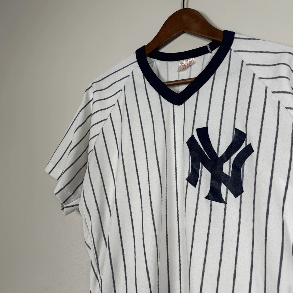Camiseta Jersey Grande Pullover Vintage Años 80 MLB Béisbol New York Yankees Foto 3 de 4