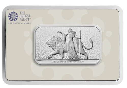 Royal Mint 1 oz Una and the Lion 1oz Silver Bullion Bar in  Blister Pack Limited