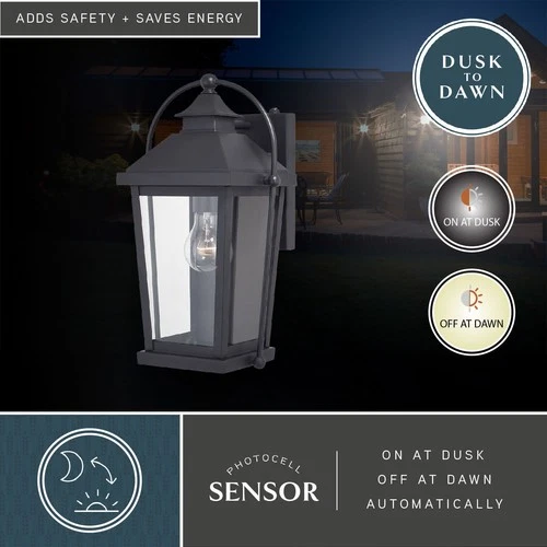 Vaxcel Lighting T0540 Lexington 1 Light 15" Tall Outdoor Wall - Black - Picture 8 of 8