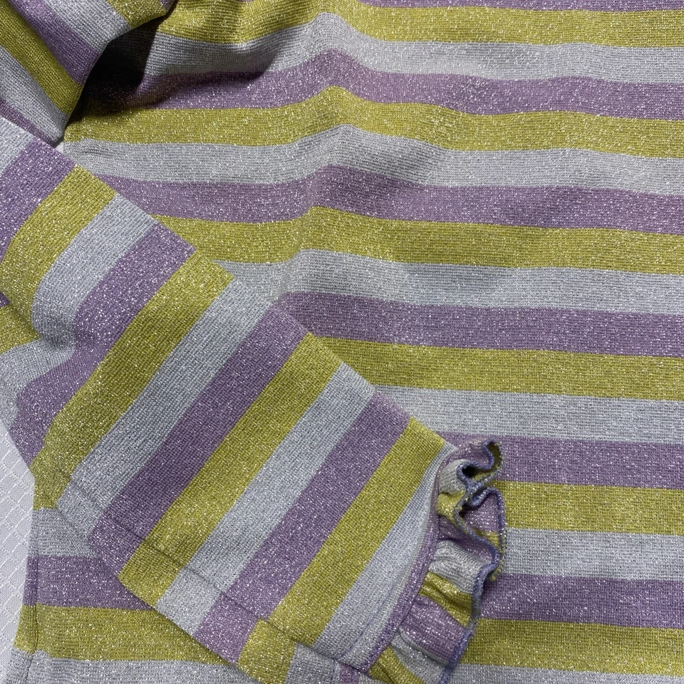 Top de cuello alto a rayas brillantes de colección Garnet Hill para niñas - talla 6 nuevo con etiquetas Foto 2 de 4