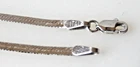 14k White Gold Flat Herringbone Italy Milor 20" Long, 3.26 grams