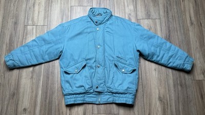 Esprit Vintage Jacke Türkis Größe M 90s Bomber Quilted Futter 100% Baumwolle
