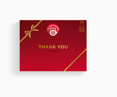 TEEKANNE - THANK YOU - SET OF HERBAL FRUIT GREEN TEA - 6x5=30 TEA BAGS -