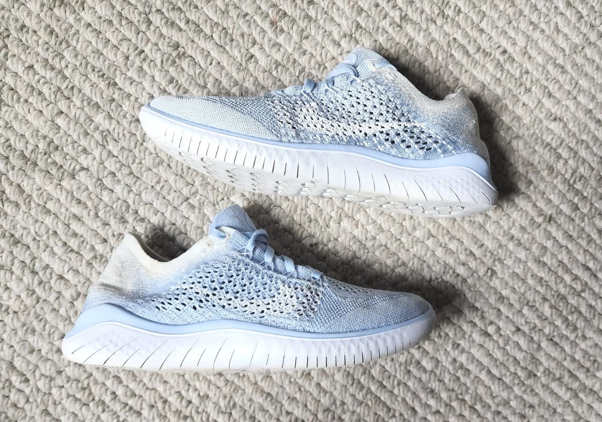Nike Free RN Flyknit Running Shoes Hydrogen Blue White 942839 402