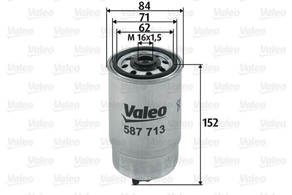 Valeo 587713 Kraftstoff Filter FüR Alfa Romeo, Chrysler, CitroëN, Dodge, Fiat,-image