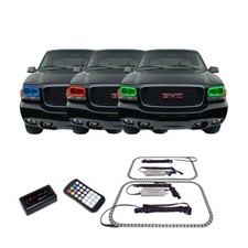 Rgb Multi Color Bluetooth Headlight Halo Kit For Gmc Yukon 99-00