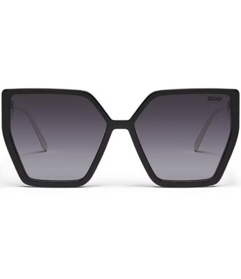 Quay Australia Hotel Lobby Sunglasses Oversized Cat Eye 