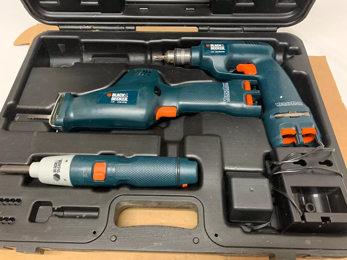 Black and Decker Versapak Cordless Combo - Drill, Angle Sander, Jigsaw,  Charger