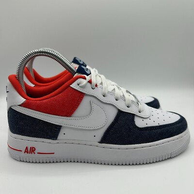 Nike Air Force Low GS USA Denim White Blue Red
