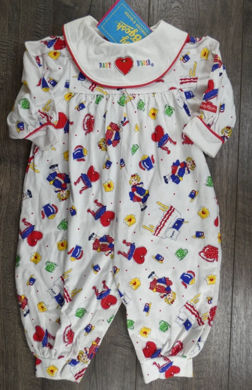 Baby Girl Clothes New Vintage Oshkosh Baby B'Gosh 6-9 Month Girl Tea Outfit