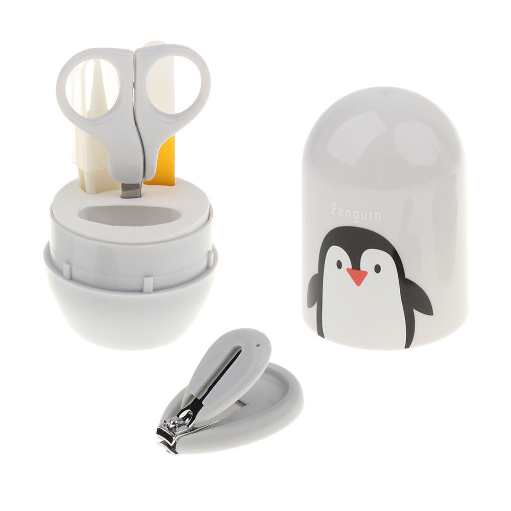 4Pcs Penguin Animal Safe Nail Clipper Set Nail Scissor Baby Care Supplies