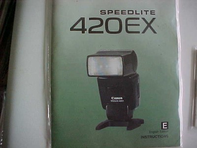 Canon Speedlight 420EX instructions manual | eBay