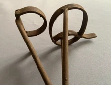 ANTIQUE Hand Forged Blacksmith Made BRANDING IRON - Letters P Q