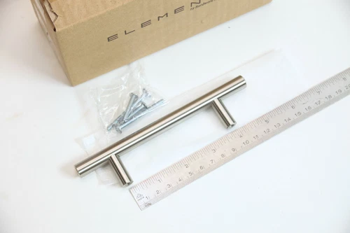 10pc Hardware Resources ELEMENTS 156SN Satin Nickel Cabinet Hardware Handle Pull - Picture 2 of 4
