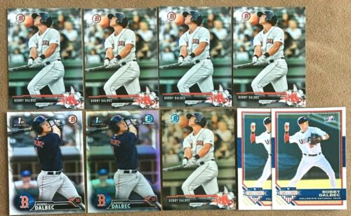 Bobby Dalbec Rookie Lot of 9 Cards w/ 2016 Bowman Chrome Refractor Red Sox  Topps | eBay
